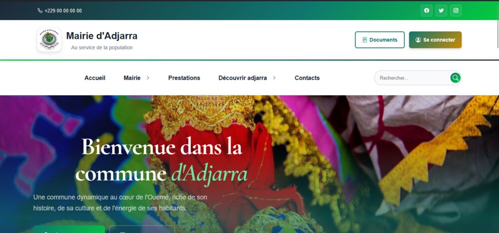 Site web — Mairie d'Adjarra